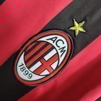 Image 5 of Retro AC Milan Home Long Sleeve 09-10