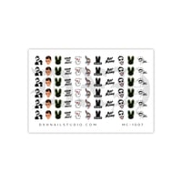 Image 2 of BAD BUNNY NAIL DECALS HEAR THE MUSIC 
