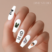 Image 1 of BAD BUNNY NAIL DECALS HEAR THE MUSIC 