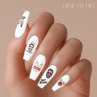 Image 1 of BAD BUNNY NAIL DECALS BENNY BENITO