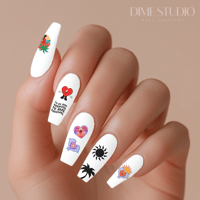 Image 1 of BAD BUNNY TU ERES BEBESITA NAIL DECALS 