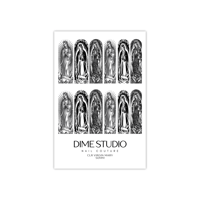 Image 3 of MONOCHROME VIRGIN MARY NAIL DECALS 