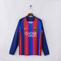 Image 1 of Retro FC Barcelona 16-17 Home Long Sleeve