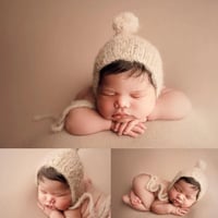 Image 3 of Fluffy Wrap & Matching PomPom Pixie Hat V1.0 PRE-ORDER