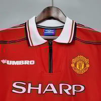 Image 4 of Retro Manchester United 98-99 Home Long Sleeve