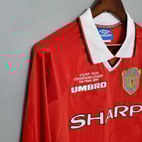 Image 1 of Retro Manchester United 99 Long Sleeve CL HOME