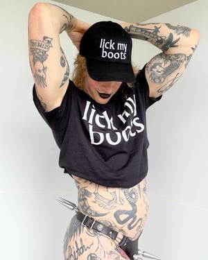 Image of LICK MY BOOTS - EMBROIDERED HAT (LIMITED!)