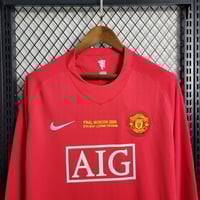 Image 2 of Retro Manchester United Home Long Sleeve CL FINAL 08