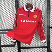 Image 1 of Retro Manchester United Long Sleeve Home 98-99