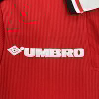 Image 8 of Retro Manchester United Long Sleeve Home 98-99