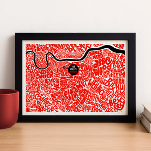 Image of The Valley - Addicks - South East London Typographic Map