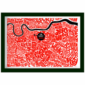 Image of The Valley - Addicks - South East London Typographic Map