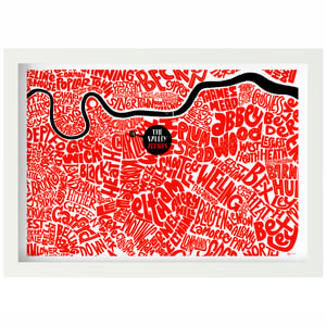 Image of The Valley - Addicks - South East London Typographic Map