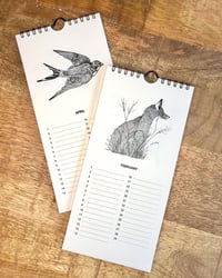 Image 4 of Birthday Calendar - Nature Black and White