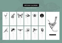 Image 5 of Birthday Calendar - Nature Black and White