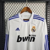 Image 4 of Retro Real Madrid Home Long Sleeve 10-11