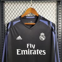 Image 5 of Retro Real Madrid Second Away Long Sleeve 16-17