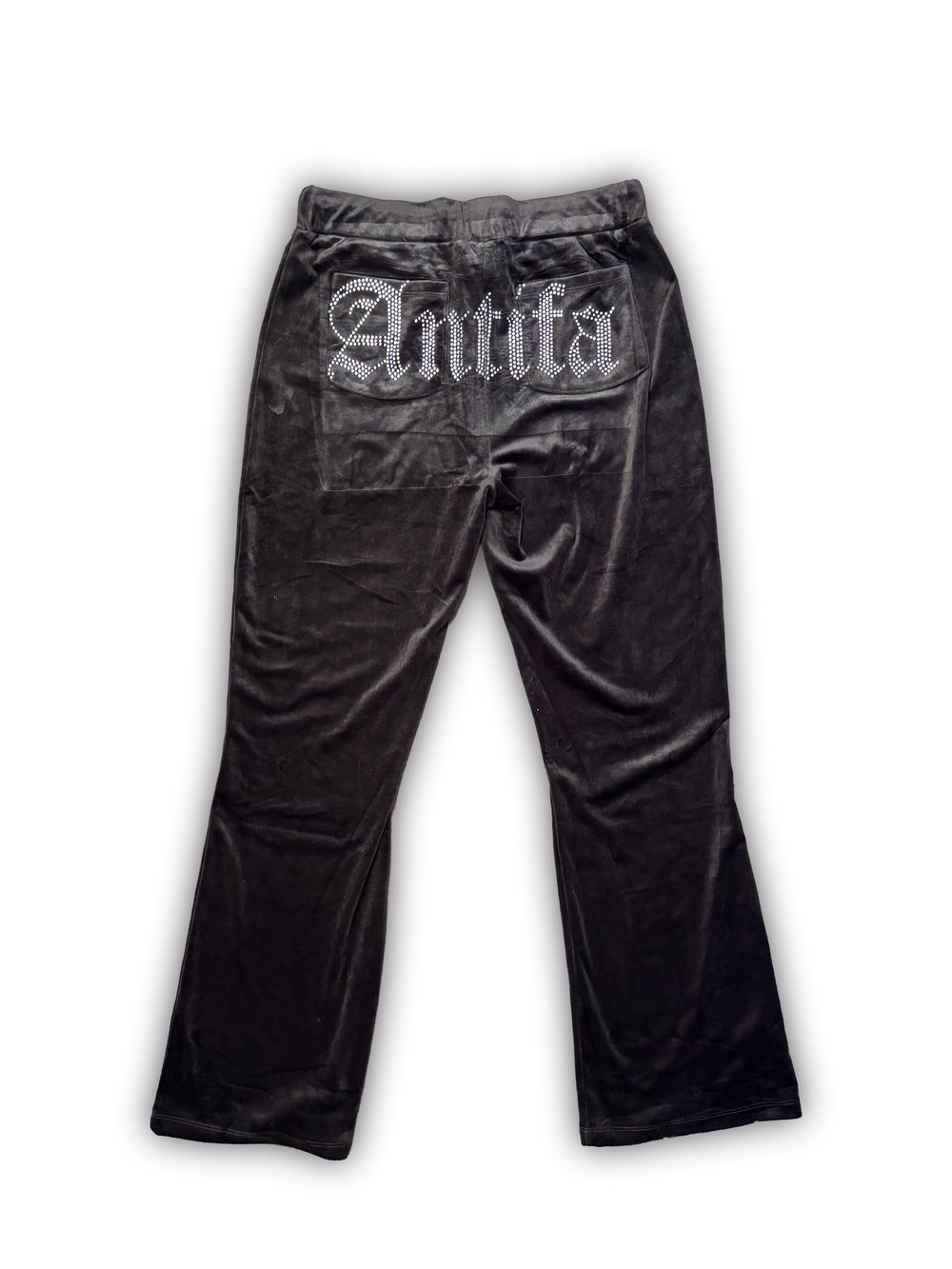 Image of Dark Brown Velour Pants (L) - Antifa Couture (PA06)