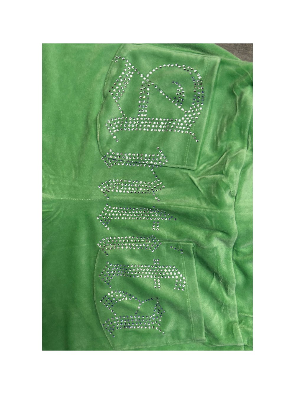 Image of Light Green Velour Pants (S) - Antifa Couture (PA07)