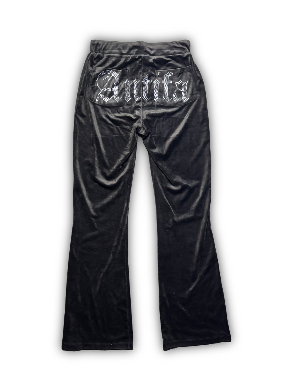 Image of Dark Brown Velour Pants (S) - Antifa Couture (PA10)