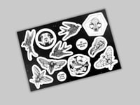 Image 2 of Nature Dotwork Tattoo Vinyl Sticker Sheet