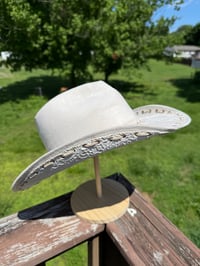 Image 2 of White Lace Heart Crown Cowboy Hat