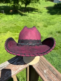 Image 1 of Purple Lace Suede Cowboy Hat
