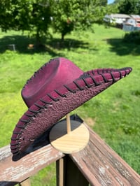Image 2 of Purple Lace Suede Cowboy Hat