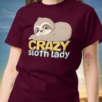 Image 5 of Sloth Lovers Crazy Sloth Lady T-shirt