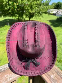 Image 4 of Purple Lace Suede Cowboy Hat