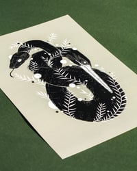 Image 2 of A3 Art Print 'Snake & Cormorant'