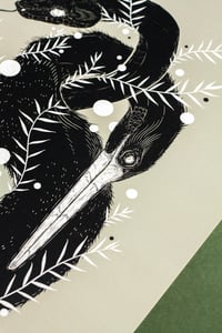 Image 4 of A3 Art Print 'Snake & Cormorant'