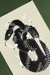 Image 1 of A3 Art Print 'Snake & Cormorant'