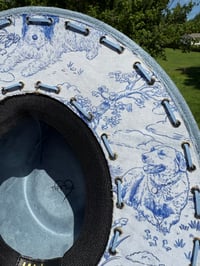 Image 6 of Doggy Blue Toile Fedora