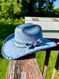 Image 2 of Blue Horse Toile Cowboy Hat