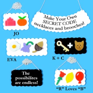 Image of Make Your Own Secret Code Necklace or Brooch