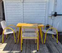 Image 1 of Fauteuils EMU métal perforé bicolore