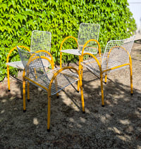 Image 4 of Suite de 4 fauteuils EMU métal perforé bicolore