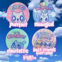 Image 2 of sparkle cat pun stickers