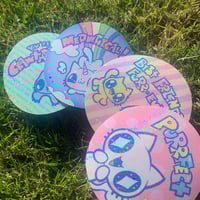 Image 3 of sparkle cat pun stickers