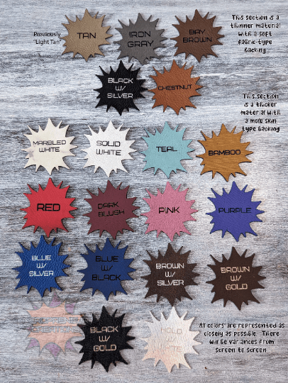 Image of BULK Custom Logo Faux Leather Patches for Crochet, Knitwear, and Handmade Projects