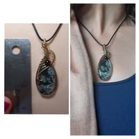 Image 5 of Moss Agate - brass pendant 