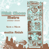 Mint Metro Sticker Sheet