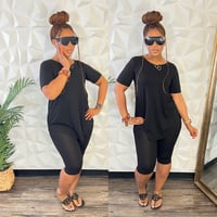 Black Knee Legging Chill Set 