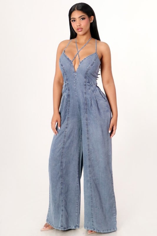 Image of Sasha Denim Jumpsuit