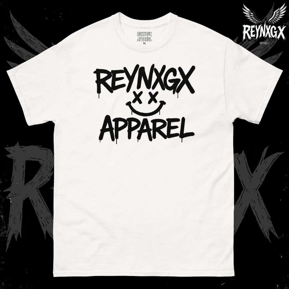 Smiley Face black on white T-Shirt