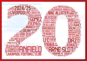Liverpool FC 20 League Titles Design 2024-2025 - Poster Art - LFC, Anfield, EFL Winners