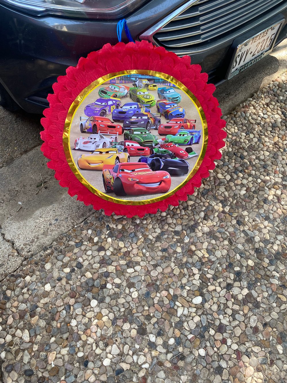 Image of Disney Cars round Piñata