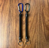 Image 3 of Retractable Coiled Lanyard with Carabiner Clip – 2-Pack