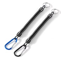 Image 1 of Retractable Coiled Lanyard with Carabiner Clip – 2-Pack